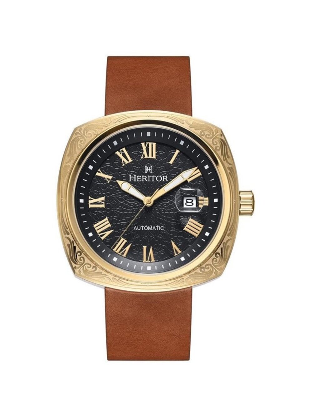 NWT Heritor Davenport Black Dial Men's Watch